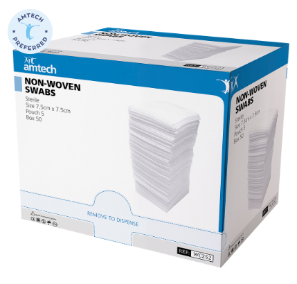 Amtech Non-Woven Swabs 7.5 x 7.5cm